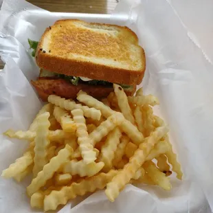 Today's special, BLT and fries