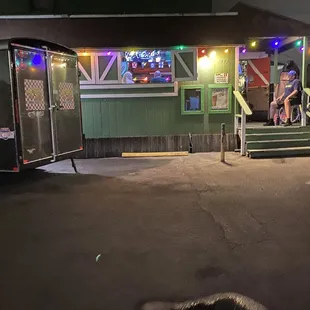 Front of the bar