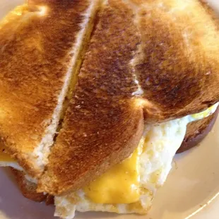 Egg sandwich - 2 fried eggs, american cheese and added bacon