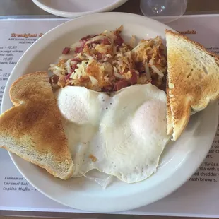 Corned beef hash...uhhhh it's sliced deli meat.