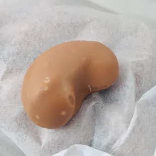 a close up of a chocolate object