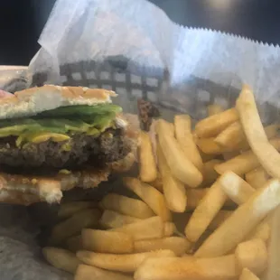Amazing Burger and seasoned fries!  All made from scratch!
