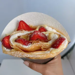 Strawberry and Whipped Cream Crepe! Yum!!
