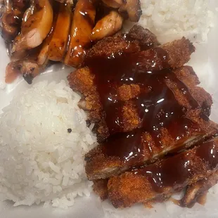 Chicken Teriyaki and Chicken Katsu