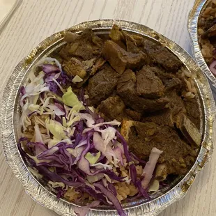 Curry Goat w/ Rice &amp; Beans - regular ($14.95)