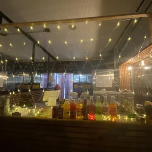 a view of the interior of a restaurant