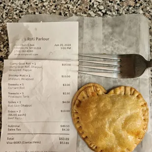 Pineapple tart, $2.50, skip this, tiny and almost no filling June 2024