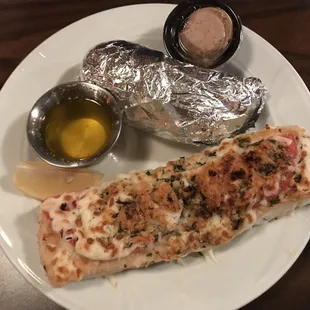 Baked Parmesan Haddock and baked potato.