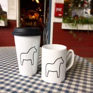 Dala Horse mugs.