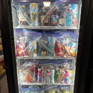a vending machine filled with candy