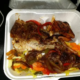 Red Snapper  with  cabbage!!