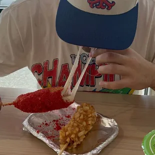 Hot Cheeto corndog