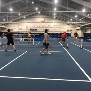 Inside pickleball court