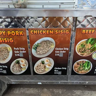 ramen and noodles, menu