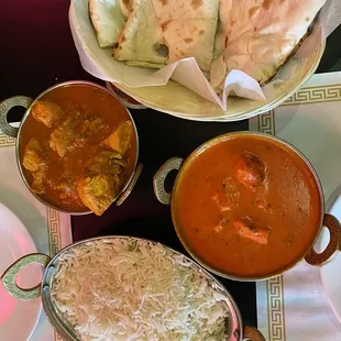 Chicken Tikka Masala with rice &amp; chicken curry
