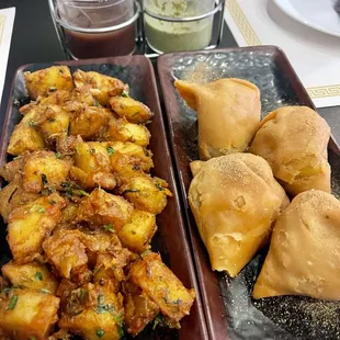 Aloo Dum and Samosas
