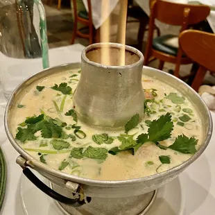 Tom Kar Soup with chicken