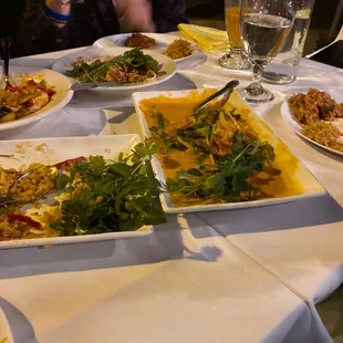 Pad Thai, Green Bean Dish, Spicy Fried Rice (not in picture-Drunken Noodles)