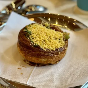 Samosa chaat croissant