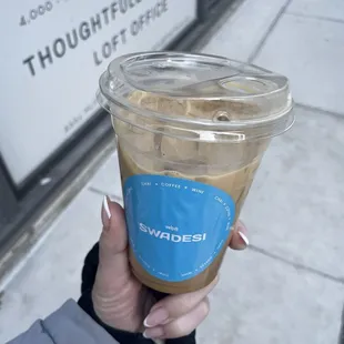 Iced turmeric ginger latte