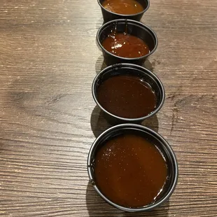 Customize you experience with four delicious sauce options.