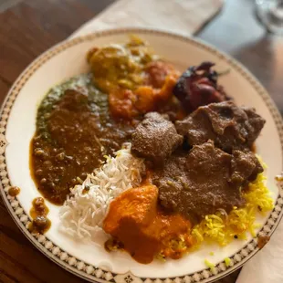 Food from the buffet