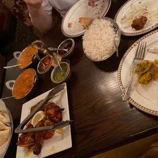 a table full of food