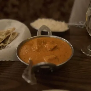 Butter Chicken, Garlic Nan