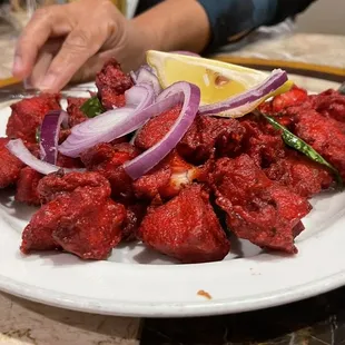 a plate of food on a table