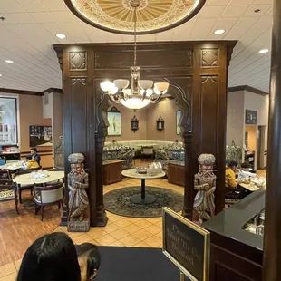 a view of a hotel lobby