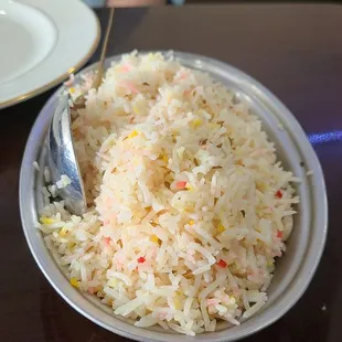 Rice is light and fluffy