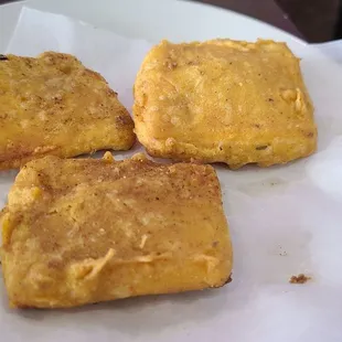 Paneer Pakora is yummy - fried cheese
