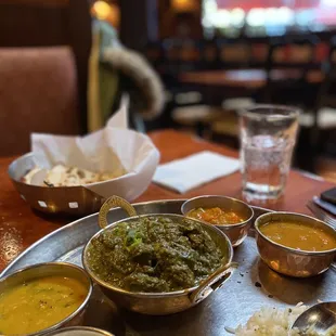 Lamb Saag dinner