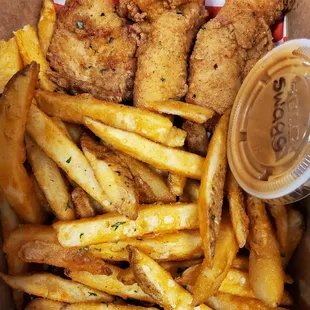 Boneless Strips &amp; Seasoned Fries