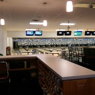 a bowling alley