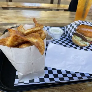 Sidewinder fries &amp; Impossible burger