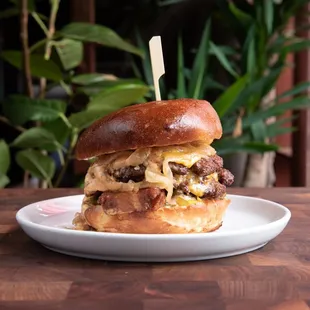 a closeup of a sandwich on a plate