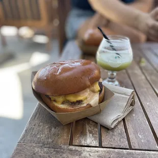 1/4 pound burger with everything on it