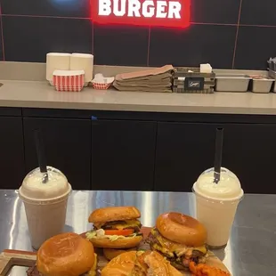 interior, burgers