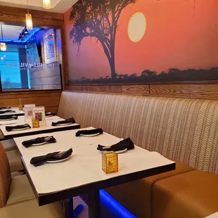 interior, sushi and sashimi