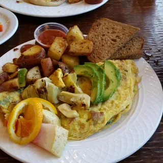 Artichoke Chicken Sausage Omelet