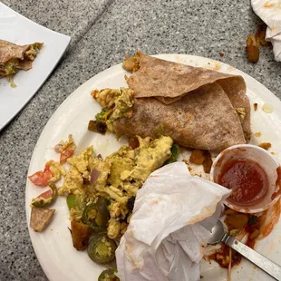 a plate of food on a table