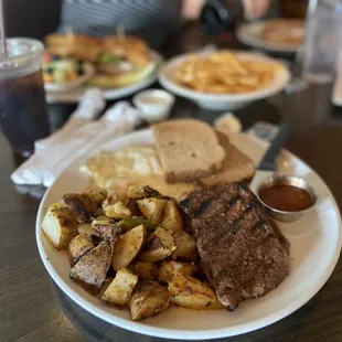 Steak and eggs