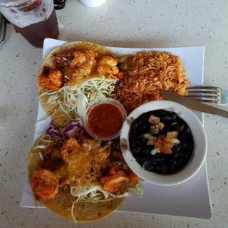 2. Diablo Shrimp Tacos -Lunch