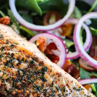 Spinach Salmon Salad