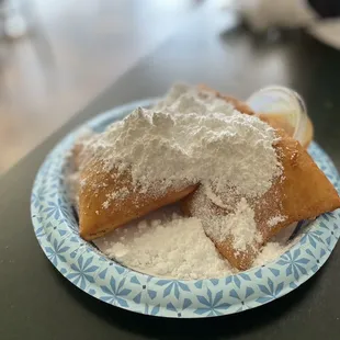 Beignets with caramel dipping sauce