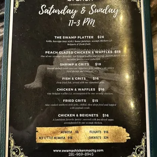 Brunch Menu