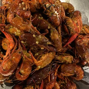 Cold crawfish in cold butter sauce!