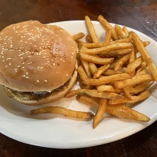 Swamp Monster Burger without the mushrooms