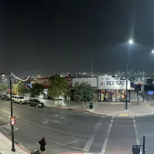 Overlooking the street